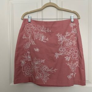 LOFT skirt with white embroidery